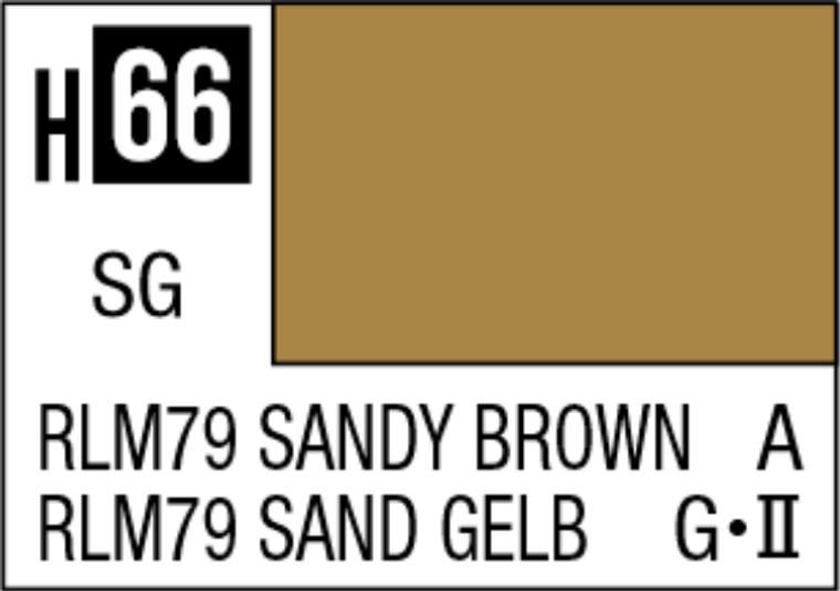  Mr Hobby Aqueous Hobby Colour 10ml 066 RLM79 Sandy Brown Semi Gloss Acrylic Paint 