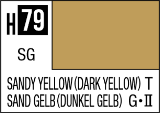  Mr Hobby Aqueous Hobby Colour 10ml 079 Sandy Yellow Semi Gloss Acrylic Paint 