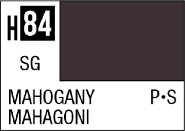  Mr Hobby Aqueous Hobby Colour 10ml 084 Mahogany Semi Gloss Acrylic Paint 