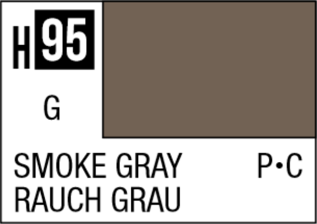  Mr Hobby Aqueous Hobby Colour 10ml 095 Smoke Gray Acrylic Paint 