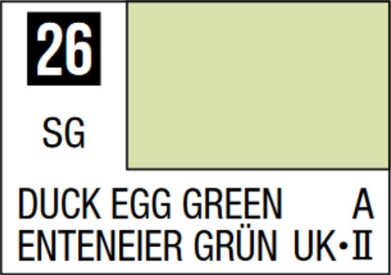  Mr Hobby Mr Colour 10ml 026 Duck Egg Green Semi Gloss Acrylic Paint 