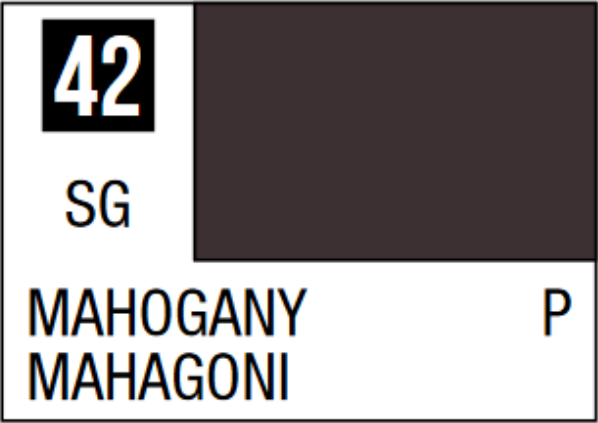  Mr Hobby Mr Colour 10ml 042 Mahogany Semi Gloss Acrylic Paint 