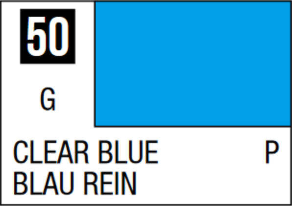  Mr Hobby Mr Colour 10ml 050 Clear Blue Gloss Acrylic Paint 