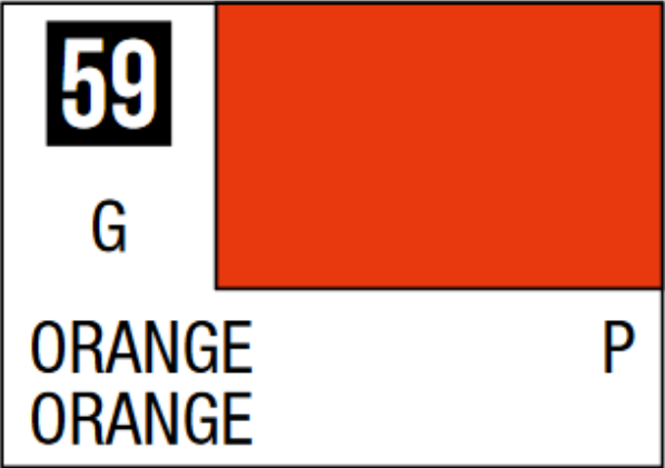 Mr Hobby Mr Colour 10ml 059 Orange Gloss Acrylic Paint 