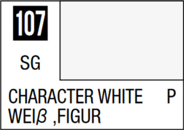  Mr Hobby Mr Colour 10ml 107 Character White Semi Gloss Acrylic Paint 