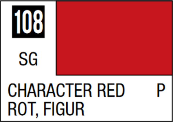  Mr Hobby Mr Colour 10ml 108 Character Red Semi Gloss Acrylic Paint 
