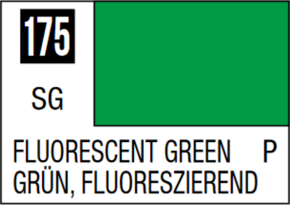  Mr Hobby Mr Colour 10ml 175 Fluorescent Green Acrylic Paint 