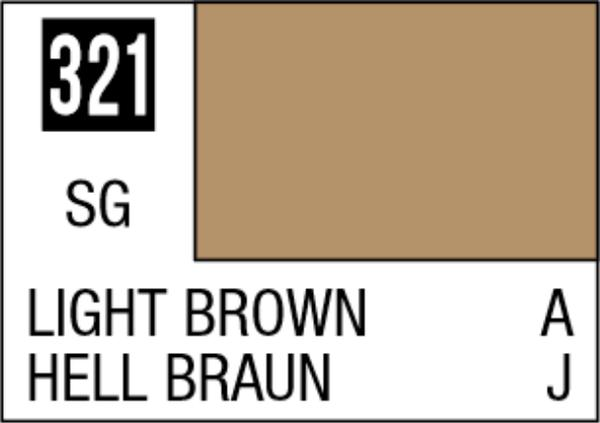  Mr Hobby Mr Colour 10ml 321 Light Brown Semi Gloss Acrylic Paint 
