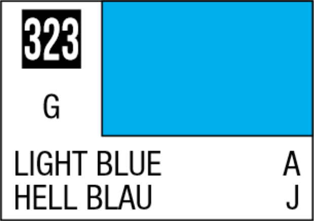  Mr Hobby Mr Colour 10ml 323 Light Blue Gloss Acrylic Paint 