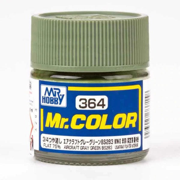  Mr Hobby Mr Colour 10ml 364 Aircraft Grey BS283 Semi Gloss Acrylic Paint 
