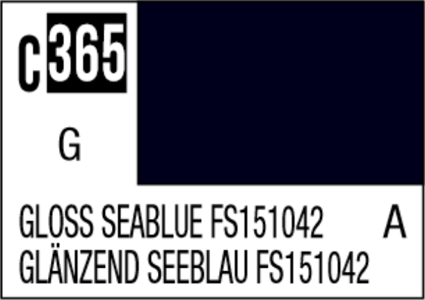  Mr Hobby Mr Colour 10ml 365 Seablue FS15042 Gloss Acrylic Paint 