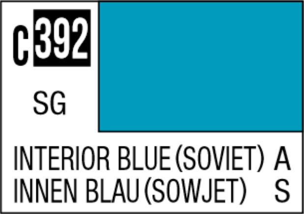  Mr Hobby Mr Colour 10ml 392 Soviet Interior Blue Semi Gloss Acrylic Paint 