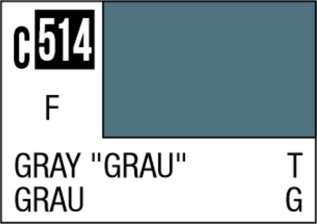  Mr Hobby Mr Colour 10ml 514 Gray Grau Matt Acrylic Paint 