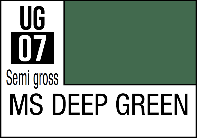  Mr Hobby Mr Colour Gundam 10ml 07 MS Deep Green Semi Gloss Acrylic Paint 