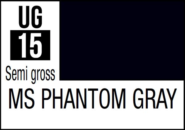  Mr Hobby Mr Colour Gundam 10ml 15 MS Phantom Grey Semi Gloss Acrylic Paint 