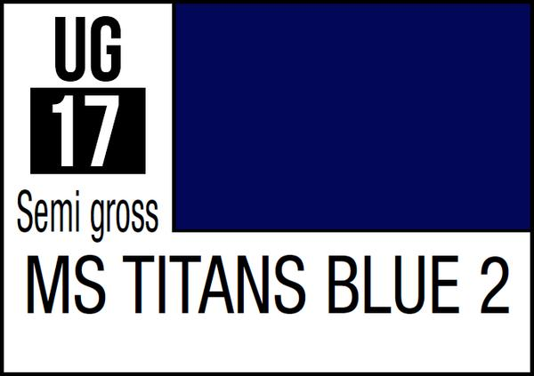  Mr Hobby Mr Colour Gundam 10ml 17 MS Titans Blue 2 Semi Gloss Acrylic Paint 