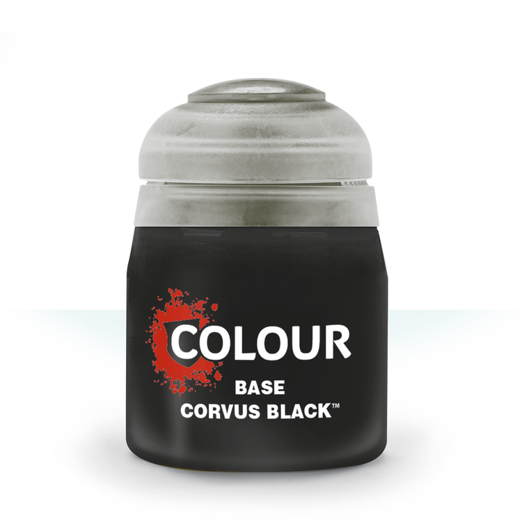  Citadel Colour 12ml Base Corvus Black Acrylic Paint 