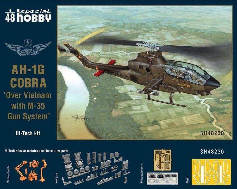 Special Hobby 1/48 Bell AH-1G Cobra 'Over Vietnam with M-35 Gun System' Model Kit 