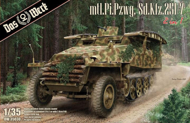  Das Werk 1/35 Mtl. Pi. Pzwg. Sd.Kfz. 251/7 Ausf. D Model Kit 