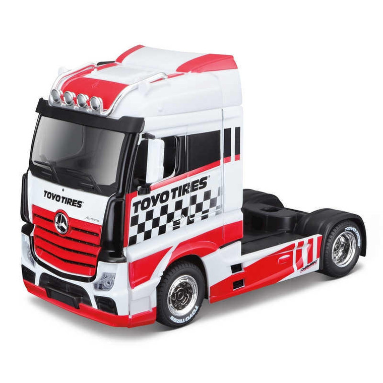  Burago 1/43 Mercedes Benz Actros Gigaspace Cab Red 
