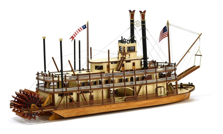  Artesania Latina 1/80 King of the Mississippi Paddle Steamer Wooden Ship Model Kit 