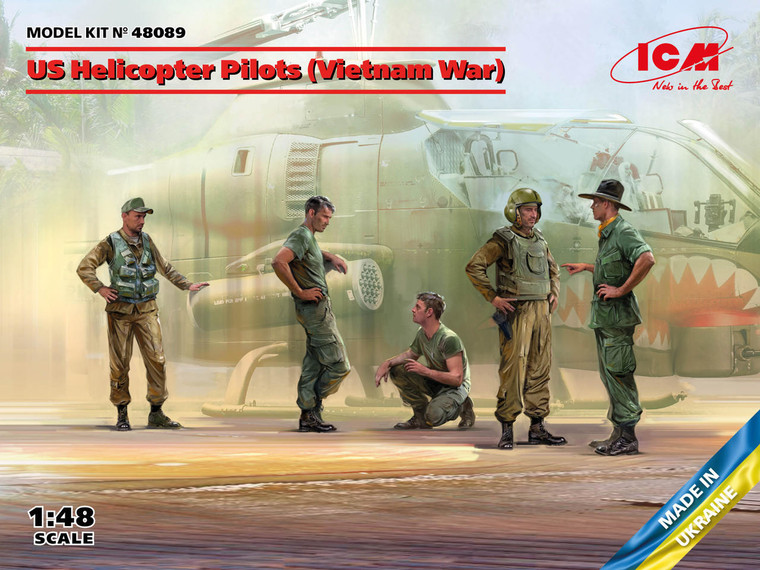 Icm ICM 1/48 US Helicopter Pilots (Vietnam War) Model Kit 