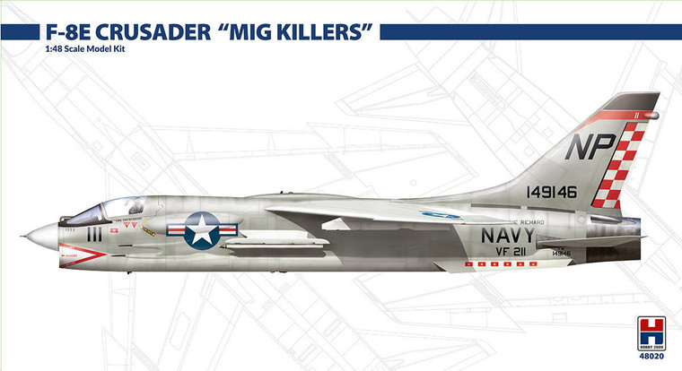  Hobby 2000 1/48 Vought F-8E Crusader "MIG Killers" Model Kit 