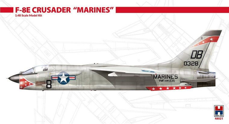  Hobby 2000 1/48 Vought F-8E Crusader "Marines" Model Kit 