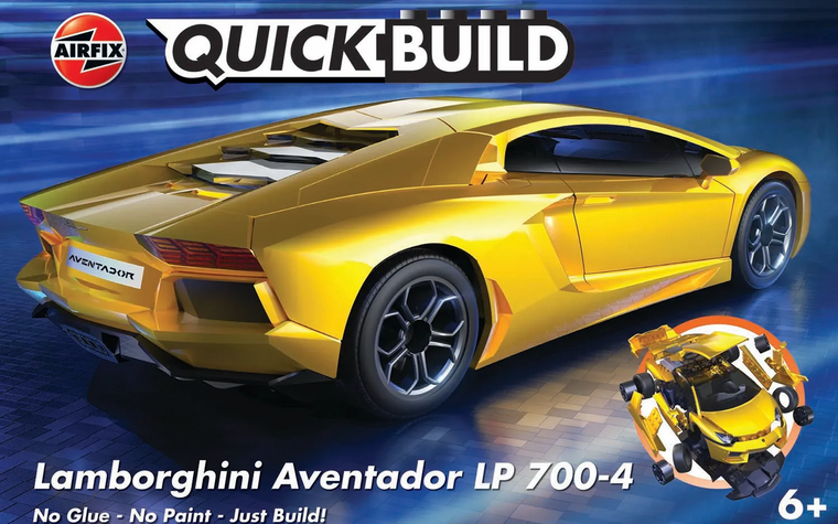  Airfix Quick Build Lamborghini Aventador Yellow 