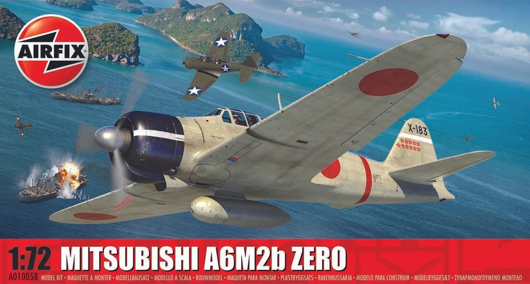  Airfix 1/72 Mitsubishi Zero A6M2b X-183 Model Kit 
