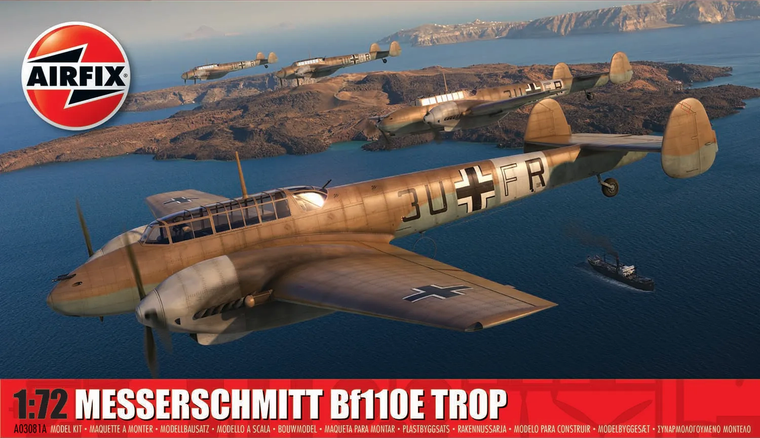  Airfix 1/72 Messerschmitt Bf 110E/E-2 TROP Model Kit 