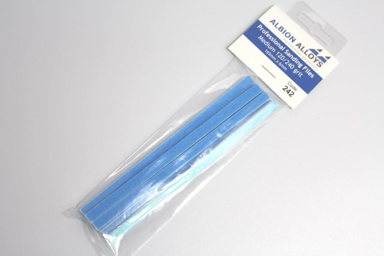  Albion Alloys Professional Sanding Files 6mm Medium 120/240 Grit 