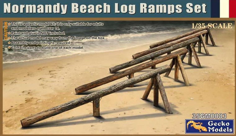  Gecko Models 1/35 Normandy Beach Log Ramps Model Kit 