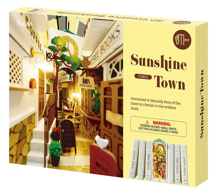  Rolife Sunshine Town 3D Creative Bookend 