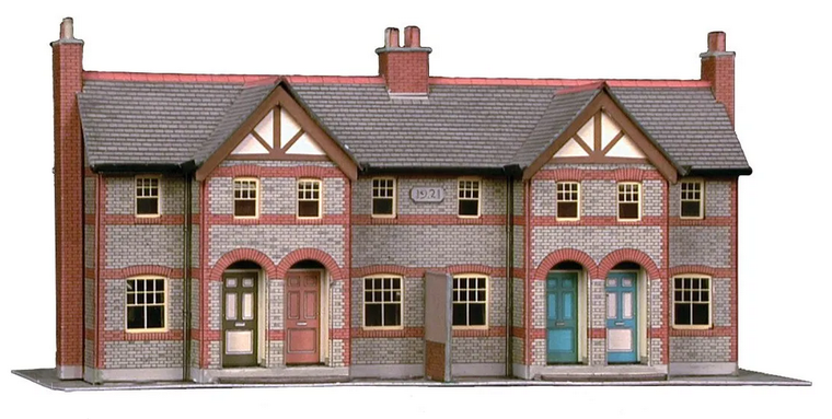  Superquick 1/76 Four Terraced Cottages Card Building Kit 