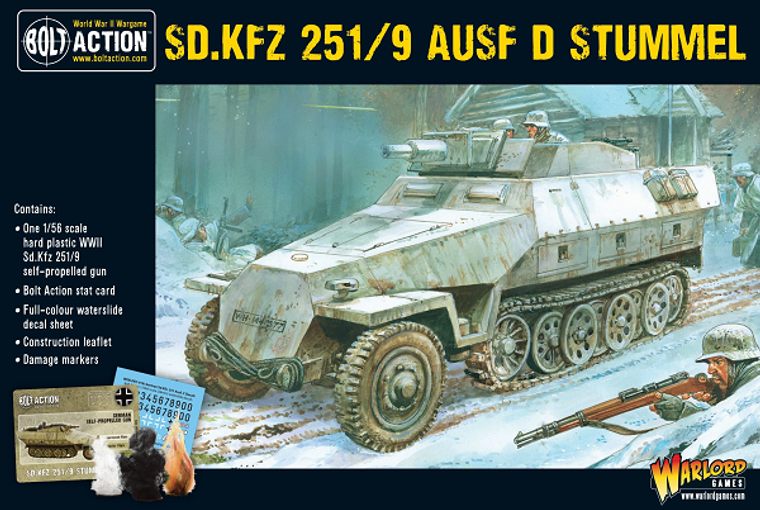  Warlord Games 28mm Bolt Action Sd.Kfz.251/9 Ausf.D Stummel Half-Track 