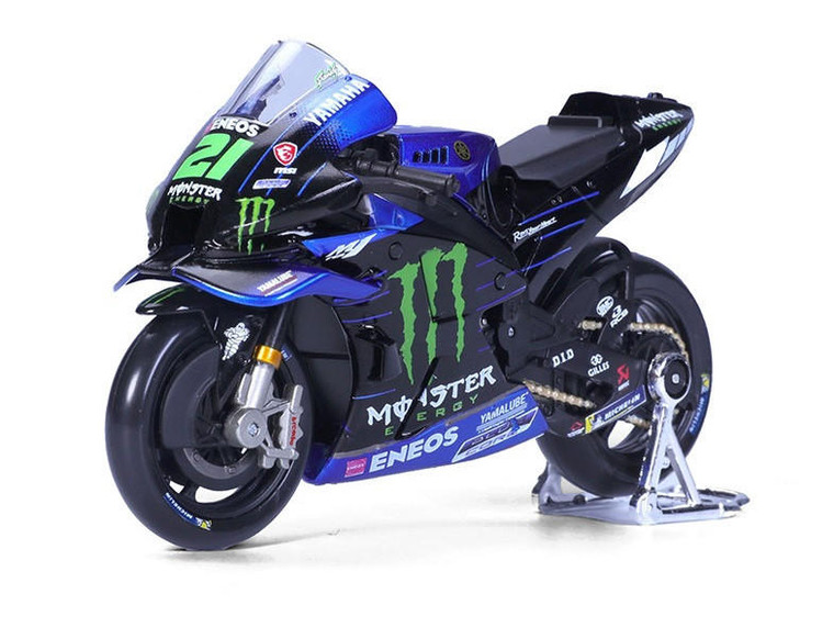  Maisto 1/18 2021 Yamaha Monster Energy Factory Racing Team #21 Morbidelli Diecast Model 