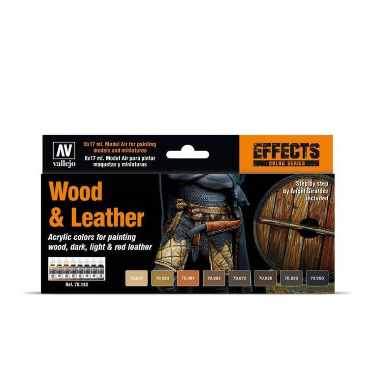  Vallejo Model Color Set - Wood and Leather 