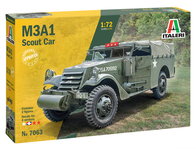  Italeri 1/72 M3A1 Scout Car Model Kit 