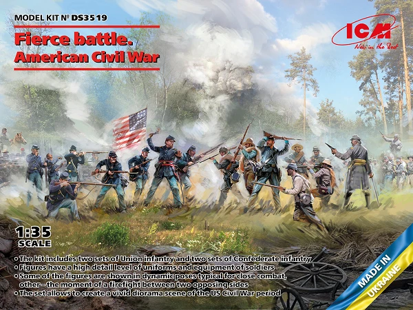 Icm ICM 1/35 Fierce Battle American Civil War Diorama Set 