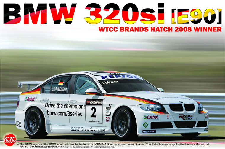  NuNu 1/24 BMW 320si E90 WTCC Brands Hatch 2008 