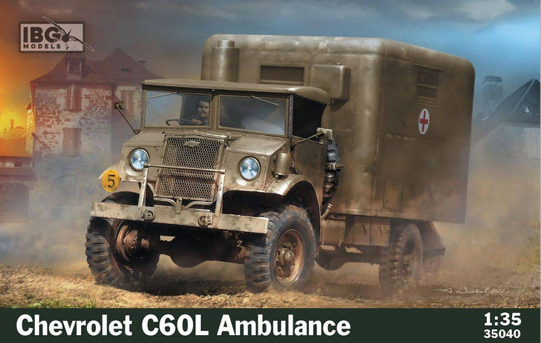  IBG Models 1/35 CHEVROLET C60L Ambulance Model Kit 