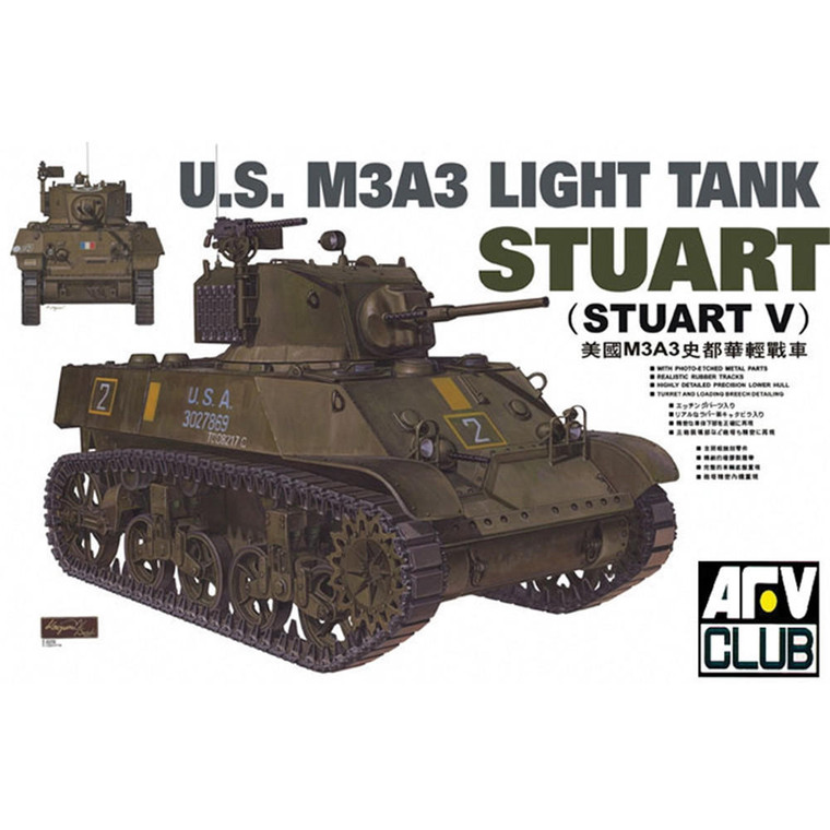  AFV Club 1/35 M3A3 Stuart Light Tank Model Kit 