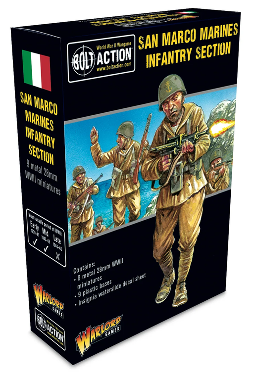  Warlord Games 28mm Bolt Action Italian San Marco Marines Infantry Section 1939-1943 