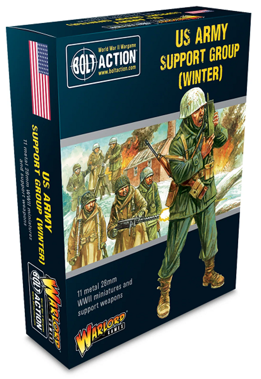  Warlord Games 28mm Bolt Action US Army Support Group in Winter Uniform 