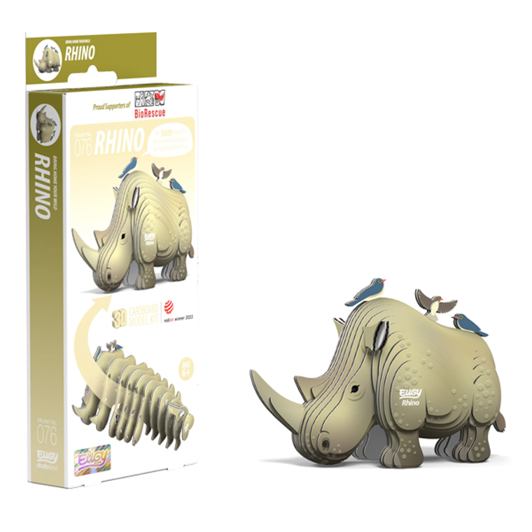  Eugy Rhino Card 3D Puzzle 