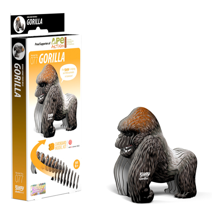  Eugy Gorilla Card 3D Puzzle 