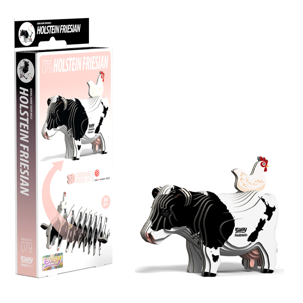  Eugy Holstein Friesian Cow Card 3D Puzzle 