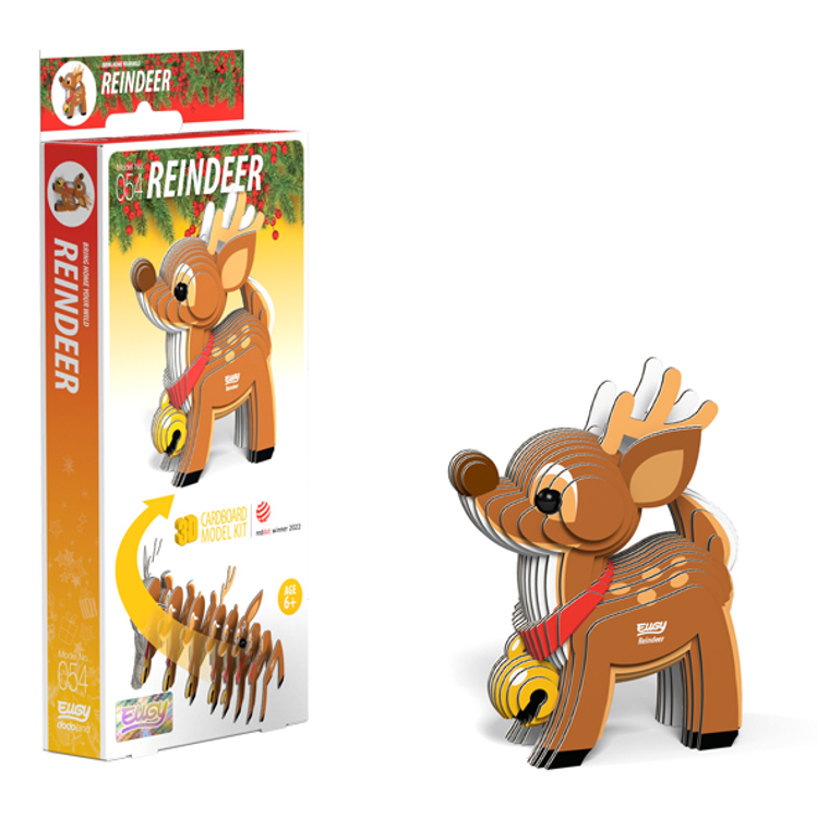  Eugy Reindeer Card 3D Puzzle 