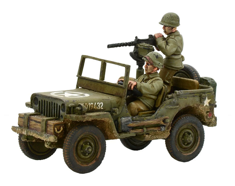  Warlord Games 28mm Bolt Action US Army Jeep with .30 cal MMG 